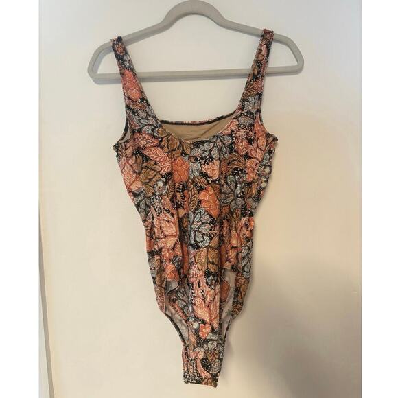 NWT A Pea In The Pod Square-Neck Maternity One Piece Swimsuit Floral Size M - Picture 6 of 7